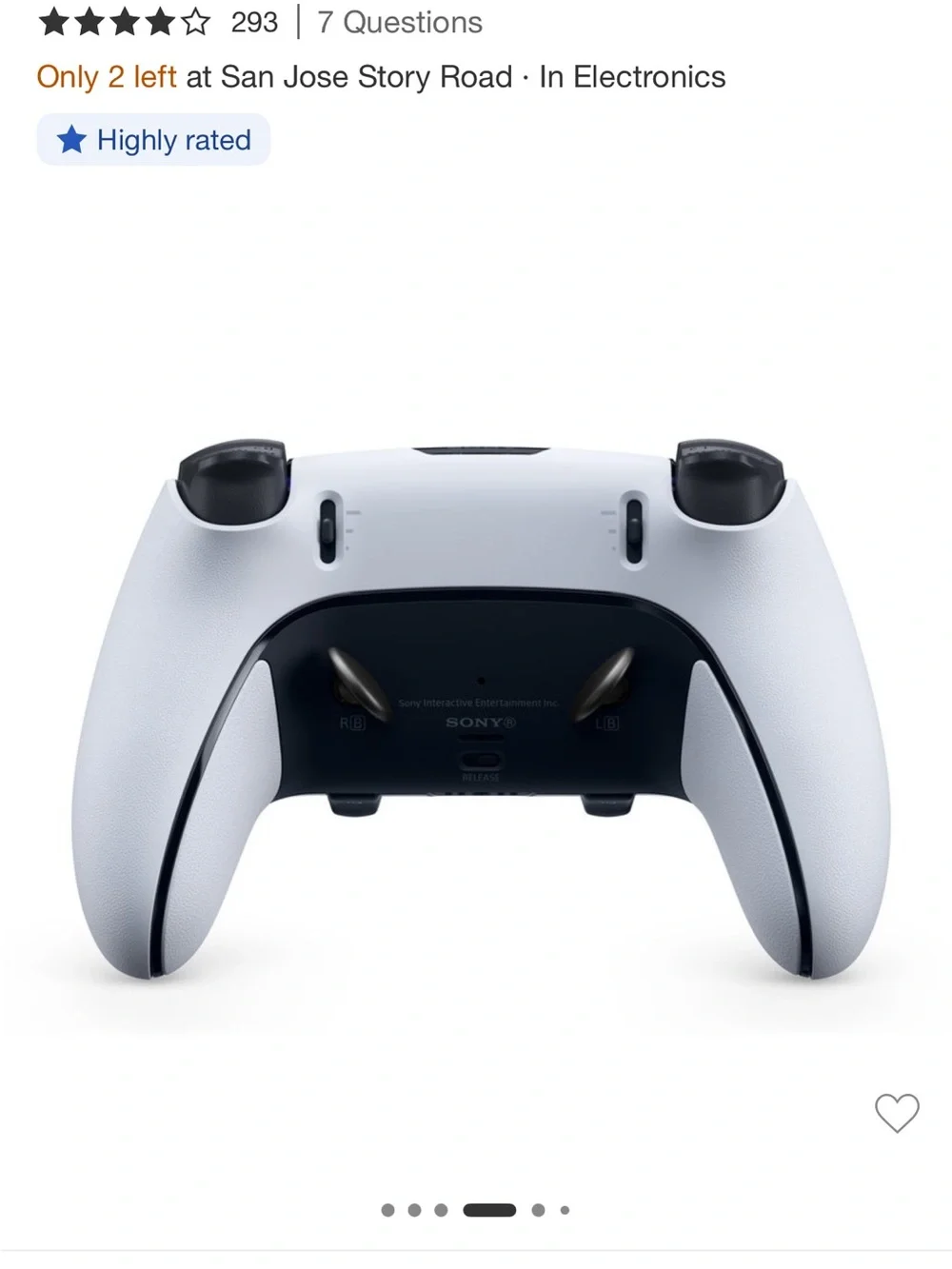 Sony DualSense Edge Wireless Controller - White & Black